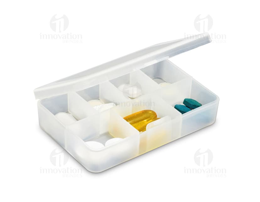 Porta comprimidos plástico - 06: Organize seus medicamentos com estilo e praticidade. Design moderno, confortável e funcional para sua rotina. Ideal para casa, escritório ou viagens. Garanta já o seu!
