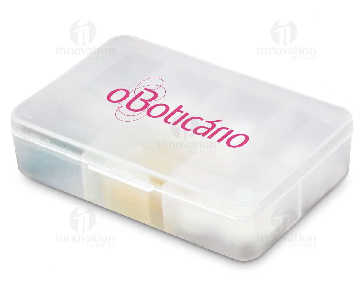 Porta comprimidos plástico 06 - Armazene seus medicamentos com estilo e praticidade. Design moderno e confortável para facilitar seu dia a dia. Ideal para manter sua saúde em dia. Adquira o seu agora!