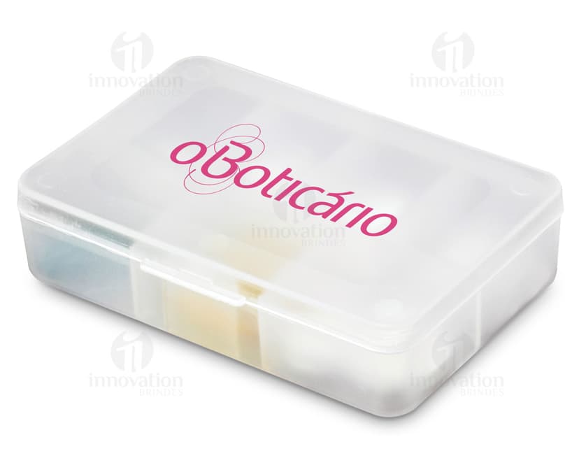Porta comprimidos plástico 06 - Armazene seus medicamentos com estilo e praticidade. Design moderno e confortável para facilitar seu dia a dia. Ideal para manter sua saúde em dia. Adquira o seu agora!