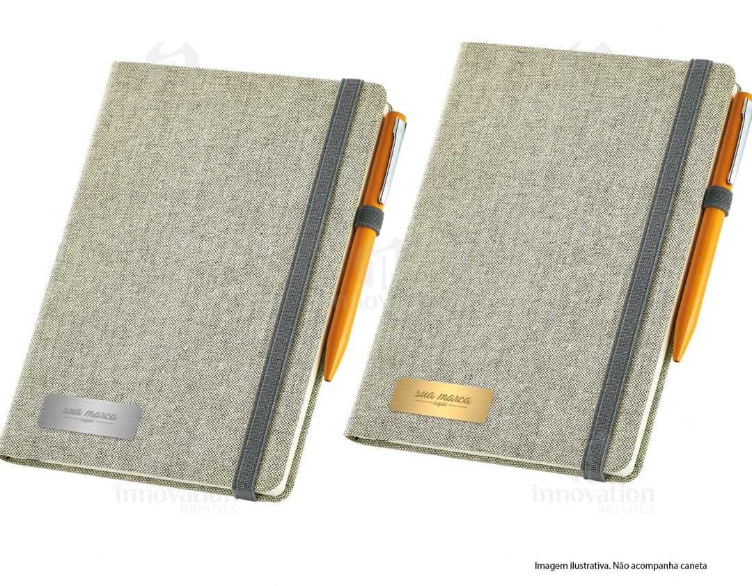 Bloco de anotações de capa dura perfeito para o seu escritório. Organize suas ideias e finanças com estilo e elegância. Feito em couro de alta qualidade, é o acessório ideal para o sucesso nos negócios. Garanta o seu!