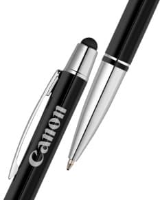 Caneta de metal com touch - 04, ideal para escrita e navegação. Perfeita para o ambiente de escritório, escola ou negócios. Caneta prateada de alta qualidade para assinaturas, desenhos e muito mais. Adquira já a sua!