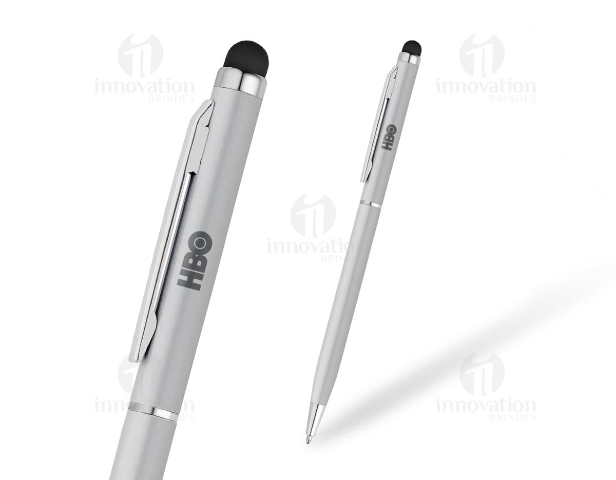 Caneta de metal com touch: adicione elegância e funcionalidade ao seu dia a dia! Perfeita para uso no escritório, escola ou em casa, essa caneta possui ponta touch para facilitar o manuseio de dispositivos eletrônicos. Feita com materiais de alta qualidade, é ideal para escrever, desenhar e assinar documentos. Garanta já a sua!