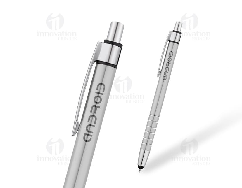 Caneta de metal com touch - 08: Design elegante e funcional para suas anotações e desenhos. Perfeita para escrita e uso em dispositivos touch screen. Adquira já a sua!