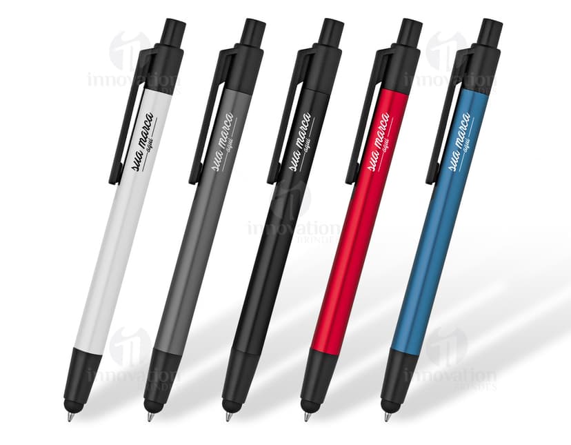 Caneta de metal com touch - 09 para escrita e desenho colorido. Ideal para uso escolar, artístico e profissional. Com design elegante, ponta fina e diversas opções de cores. Perfeita para dar um toque de criatividade e sofisticação ao seu trabalho. Adquira a sua agora!