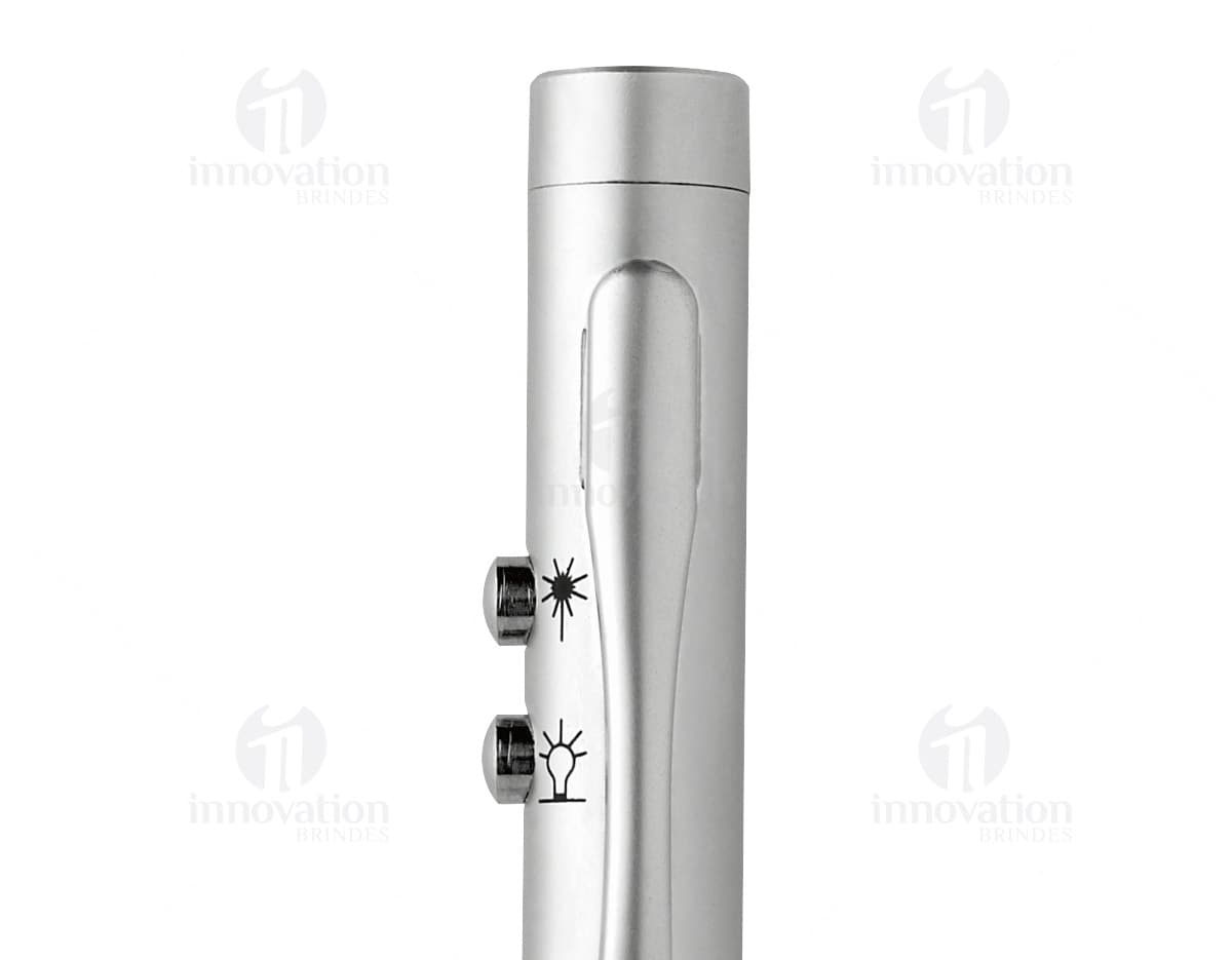 Caneta de metal com led - 02: Perfeita para escrita elegante e iluminação em ambientes escuros. Ideal para uso profissional ou pessoal. Adquira já a sua!