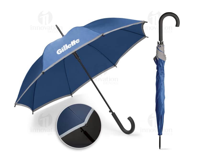 Guarda-chuva preto - Proteção e estilo para dias chuvosos. Feito em nylon resistente, com estrutura de aço e design inovador. Acessório essencial para garantir sua segurança e conforto em qualquer estação. Adquira já o seu!