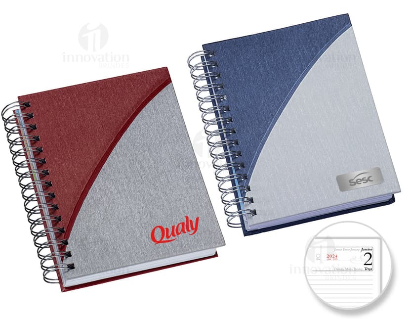 Agenda 2024 em couro preto para organizar sua rotina com elegância e praticidade. Perfeita para reuniões de negócios, estudos e planejamento pessoal. Adquira já a sua!