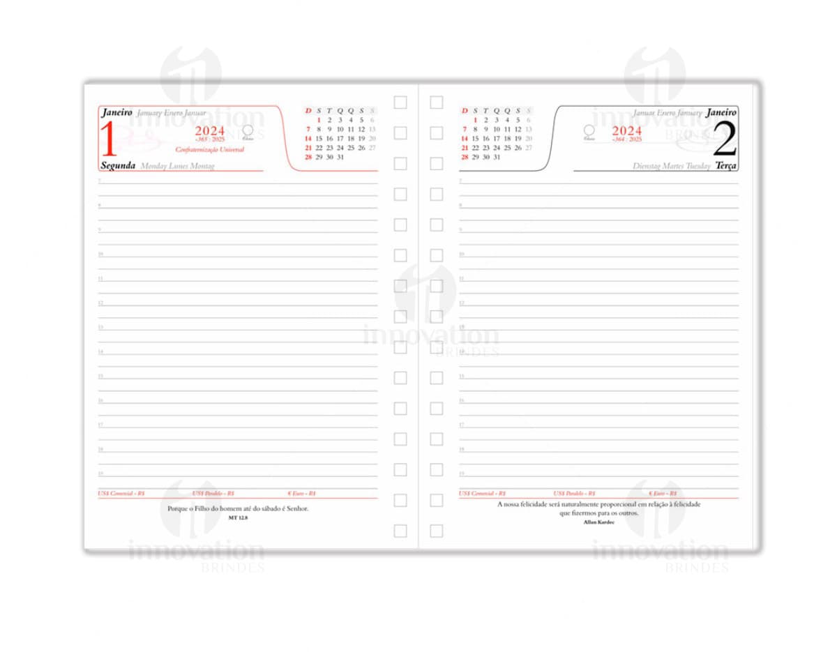 Agenda 2024 em couro preto com design elegante e espaçoso para organizar seus compromissos e metas. Perfeito para uso pessoal ou profissional, mantenha seus dias organizados com estilo. Ideal como presente corporativo ou para quem busca praticidade no dia a dia. Garanta já a sua!