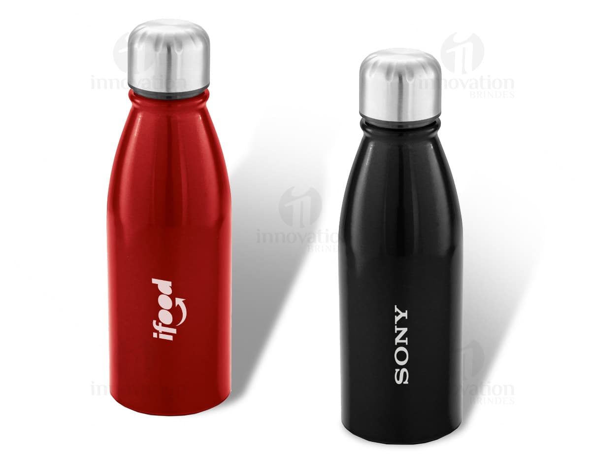 Frascos de Metal Squeeze - Ideal para drinks, vinhos e bebidas em geral. Garanta praticidade e elegância em seu evento com estes frascos de metal de alta qualidade. Perfeitos para personalização de rótulos. Acesse já!