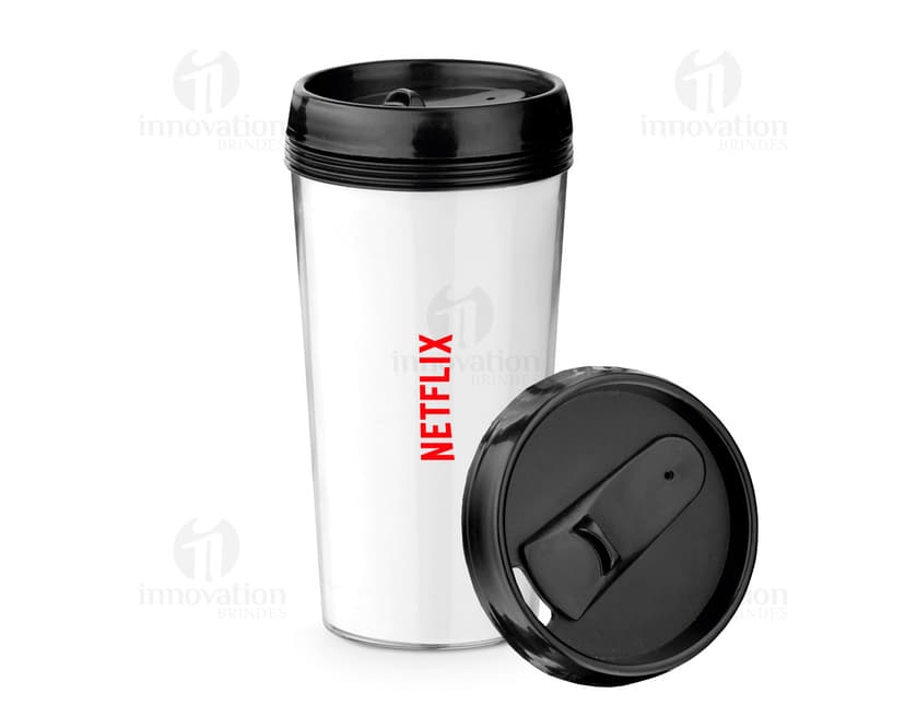 Copo de Viagem Prata de Metal - Ideal para bebidas quentes e frias! Feito de alumínio resistente e elegante, mantém sua bebida fresca por mais tempo. Perfeito para viagens, escritório ou academia. Leve, prático e de alta qualidade. Garanta o seu!