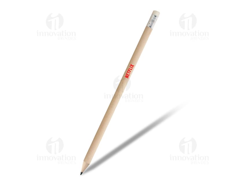 Lápis com borracha - Ideal para escrita, desenho e trabalho escolar. Produto de alta qualidade, feito em madeira. Adquira já o seu!