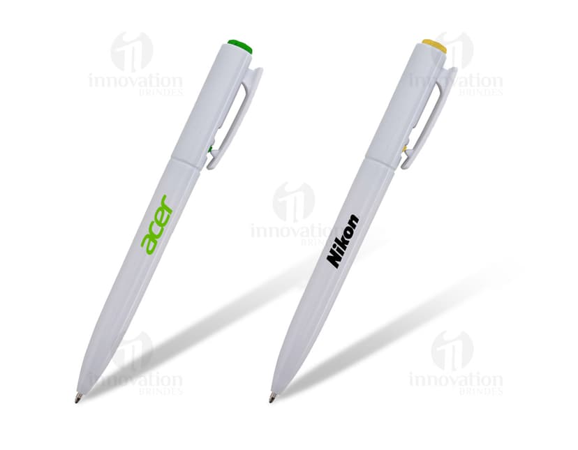 Caneta plástica para escrita e desenho em papel. Ideal para uso no escritório, escola ou em casa. Fabricada em material resistente e durável. Adquira já a sua!