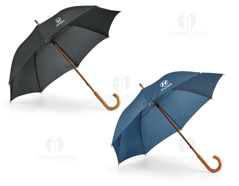 Guarda-chuva preto em nylon resistente - Proteção contra chuva e sol. Acessório essencial para qualquer estação, oferecendo segurança e estilo. Com design moderno e atraente, é o complemento perfeito para o seu look. Adquira já o seu!