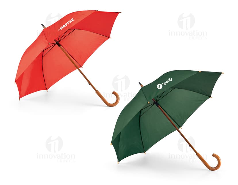 Guarda-chuva preto 3D, acessório de moda para se proteger da chuva com estilo. Feito de nylon, resistente e compacto. Ideal para qualquer estação! Além de te manter seco, é um símbolo de sucesso e segurança. Adquira já o seu!