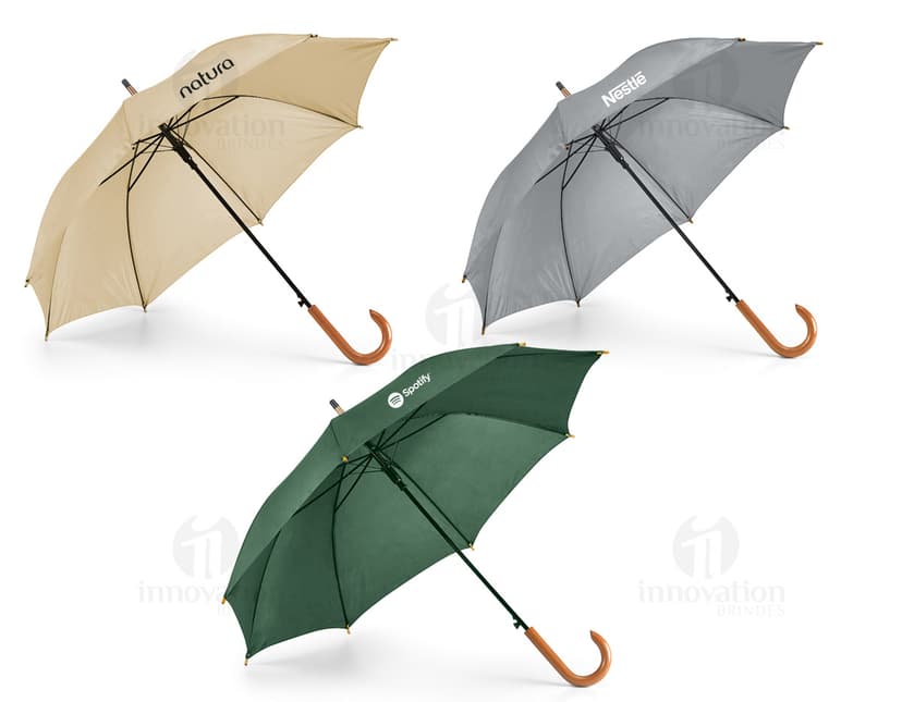 Guarda-chuva preto, um acessório fashion e protetor para dias chuvosos. Feito em nylon resistente, garante segurança e praticidade. Ideal para negócios ou para uso pessoal. Proteja-se com estilo!