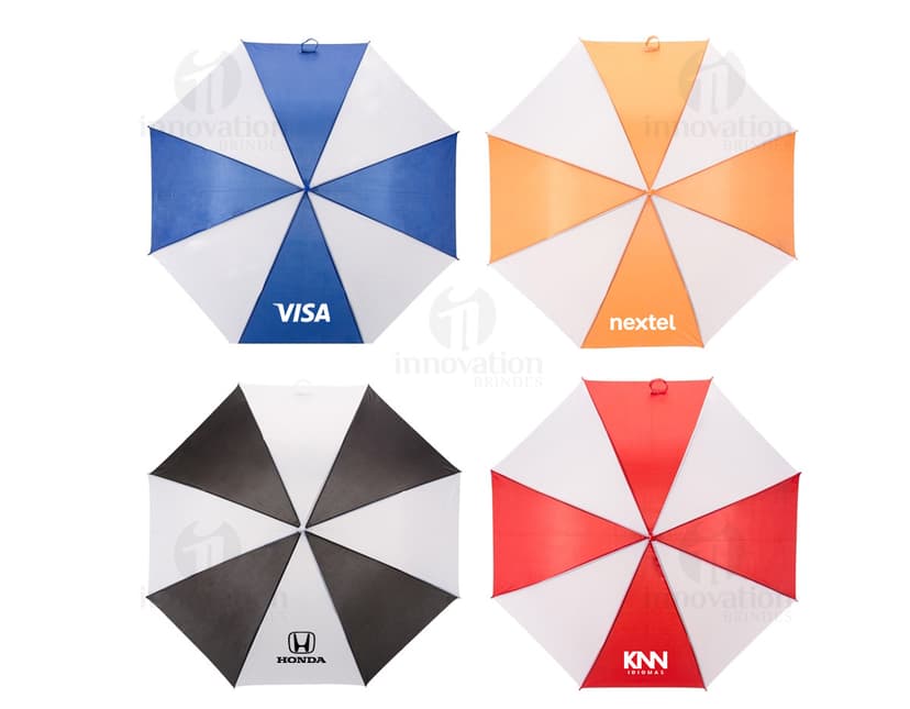 Guarda-chuva colorido para proteção em dias chuvosos. Design moderno e amarelo brilhante, perfeito para presentear em festas e eventos. Encomende já o seu!