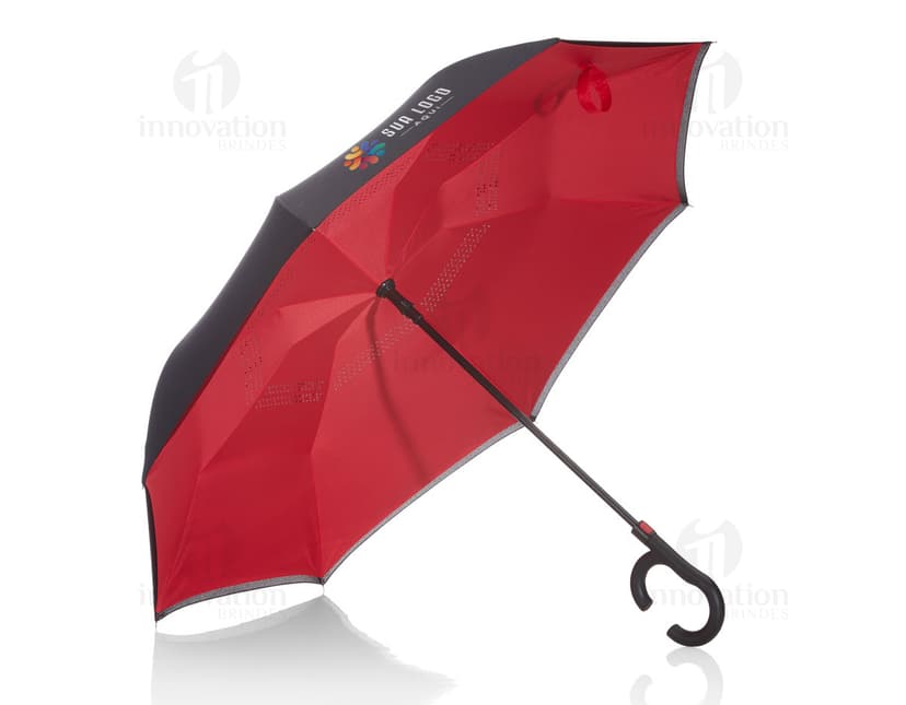 Guarda-chuva invertido - Proteção e estilo para dias chuvosos. Com design inovador, resistente e colorido, este acessório é perfeito para te manter seguro e seco durante a temporada de outono. Não deixe a chuva estragar seu visual, garanta já o seu!