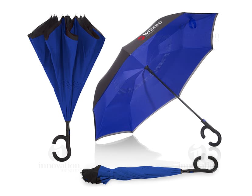 Guarda-chuva invertido: Proteção e estilo para dias chuvosos. Mantenha-se seguro e fashion com nosso guarda-chuva de alta qualidade. Impermeável e resistente, perfeito para a estação das chuvas. Adquira já o seu!