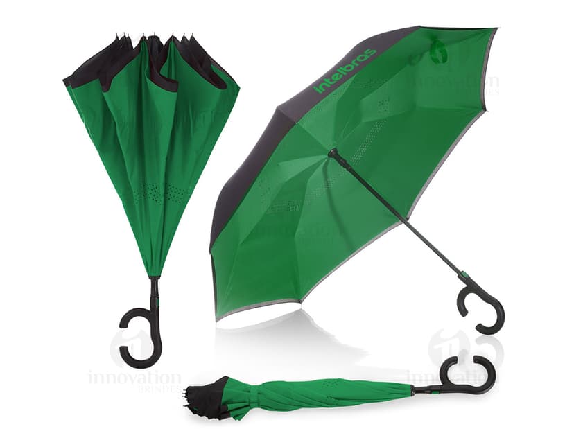 Guarda-chuva invertido - Proteção e estilo para dias chuvosos. Com um design inovador, cores vibrantes e resistência ao vento, este guarda-chuva é o acessório perfeito para qualquer estação. Fique seguro e seco com este guarda-chuva de alta qualidade. Adquira já o seu! #guardachuva #proteção #estilo #resistência #inovação #coresvibrantes
