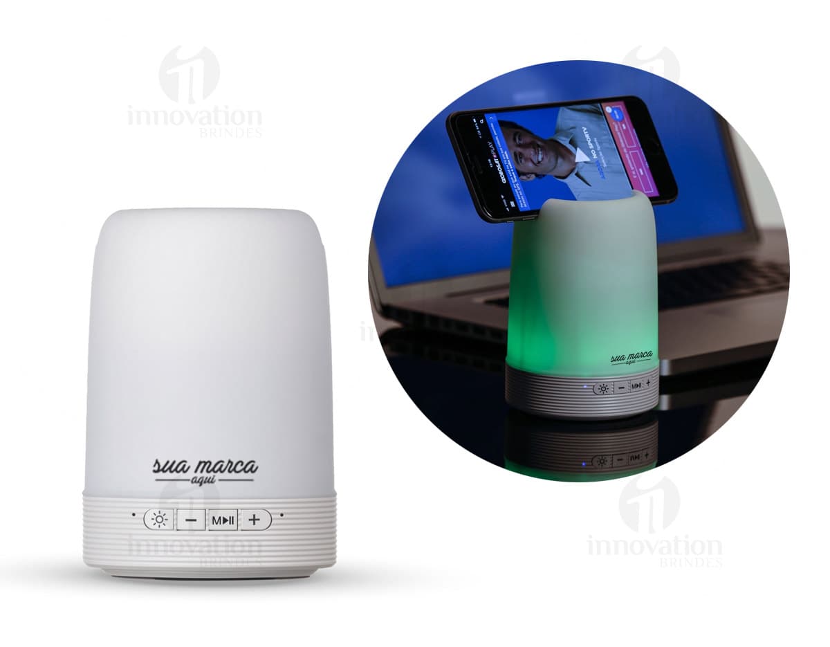 Caixa de som com luminária, moderna e prática para iluminar e ouvir suas músicas favoritas. Conecte facilmente com seu dispositivo eletrônico e aproveite a qualidade do som. Perfeita para uso doméstico, escritório ou estúdio. Adquira já a sua!