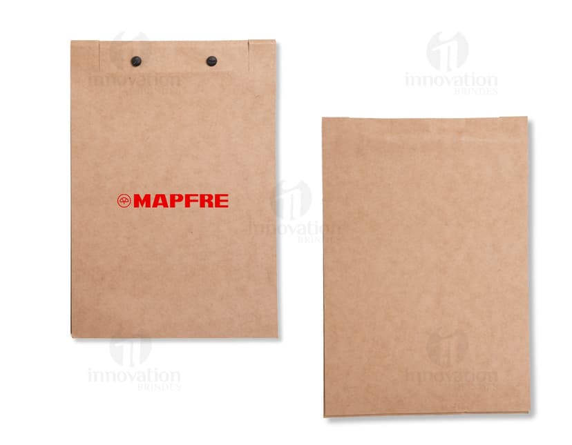 Pasta de Convenção feita de papel reciclado, perfeita para armazenar documentos e lembrar de compromissos importantes. Prática e sustentável, ideal para organização. Adquira já a sua!