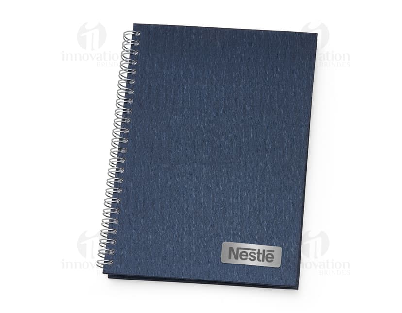 Caderno de negócios em papel reciclado, perfeito para anotações e documentos importantes. Ideal para organizar o seu dia a dia no trabalho. Garanta já o seu!