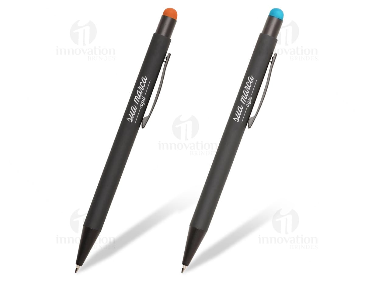 Caneta de metal touch elegante para escrita e desenho, perfeita para escritório, escola e trabalho. Design moderno e ponta touch para uso em dispositivos digitais. Adquira já!