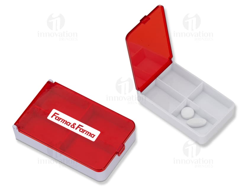 Porta comprimidos moderno e funcional para organizar seus medicamentos. Mantenha sua saúde em dia com este prático dispositivo de armazenamento. Nunca mais esqueça de tomar seus remédios diários. Ideal para viagens e uso diário. Adquira já o seu!