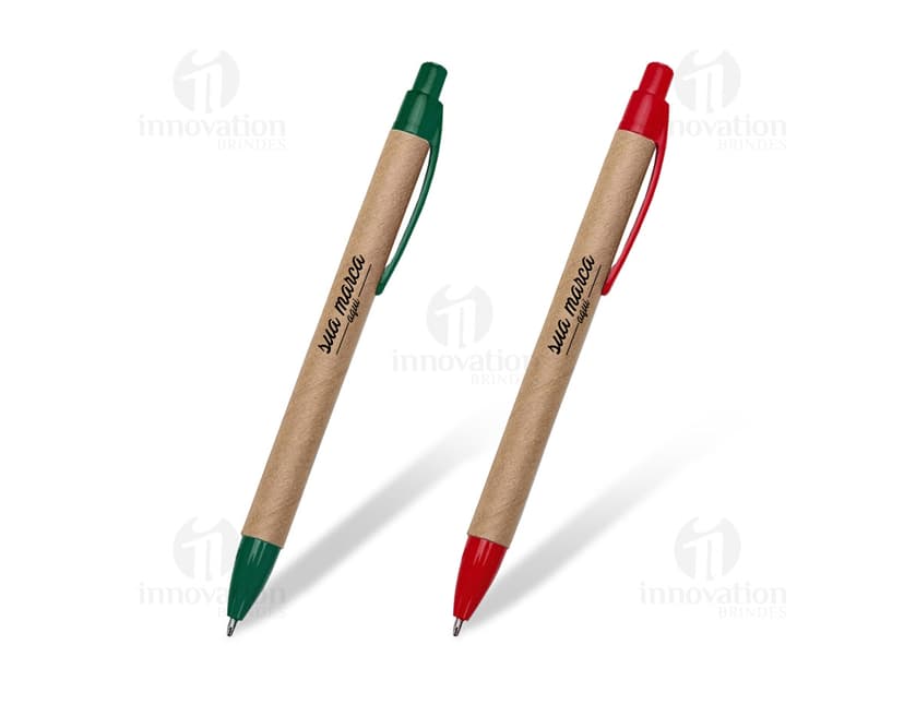 Caneta de papelão sustentável para quem busca praticidade e estilo no dia a dia escolar ou no escritório. Feita de material reciclável, é ideal para escrita suave e precisa. Adquira já a sua!