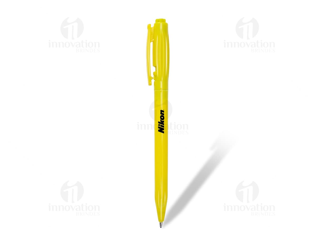 Caneta plástica ideal para uso no escritório, escola e negócios. Possui tinta metálica, perfeita para assinaturas e escrita. Totalmente isolada e com design elegante. Adquira a sua!
