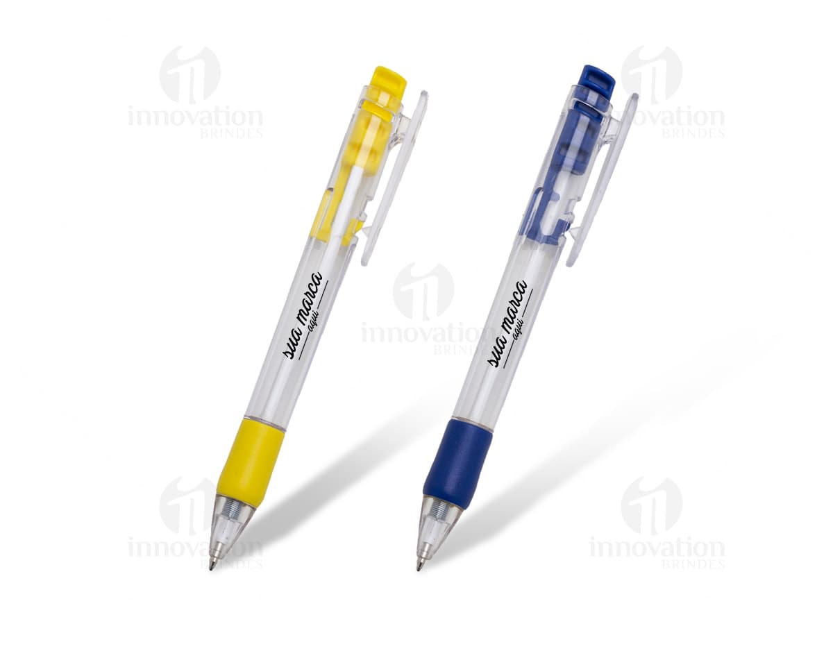 Caneta plástica amarela de ponta fina para escrita e desenho. Ideal para uso no escritório, na escola ou em casa. Ferramenta essencial para negócios e estudos. Design criativo e ergonômico. Adquira já a sua!