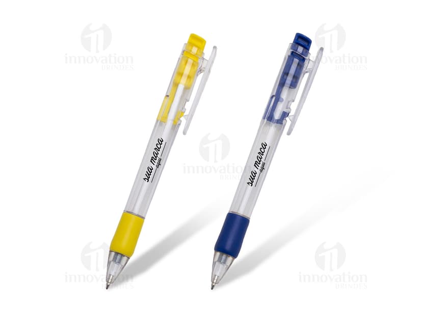 Caneta plástica amarela de ponta fina para escrita e desenho. Ideal para uso no escritório, na escola ou em casa. Ferramenta essencial para negócios e estudos. Design criativo e ergonômico. Adquira já a sua!