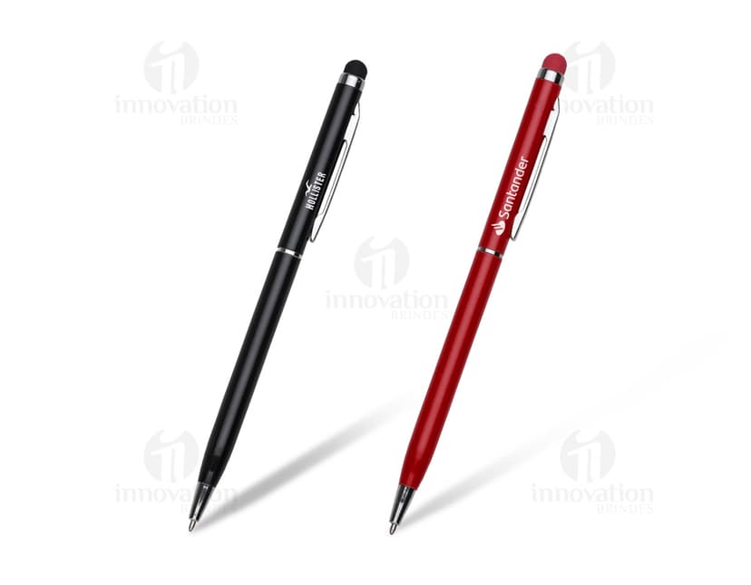 Caneta de metal touch, perfeita para seu dia a dia no escritório, na escola ou em casa. Ideal para escrever, desenhar e até mesmo navegar em dispositivos touch screen. Adquira já a sua e tenha um instrumento de escrita sofisticado e moderno em mãos. Garanta a sua!