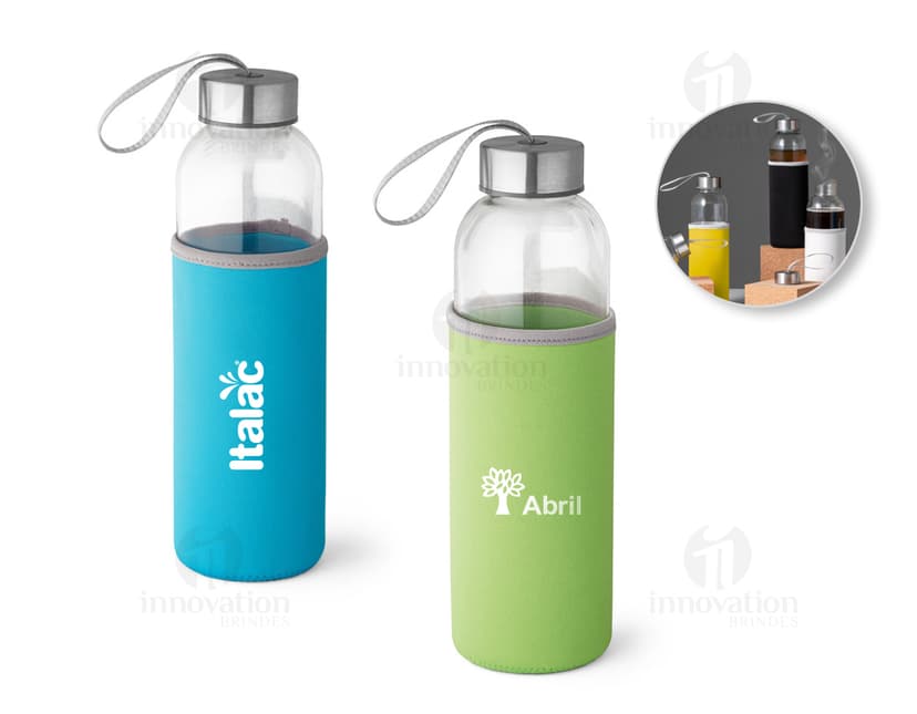 Squeeze de Vidro Transparente: Perfeito para Bebidas Saudáveis e Naturais. Ideal para o seu dia a dia na academia, trabalho e passeios. Leve e Prático. Garanta já o seu!