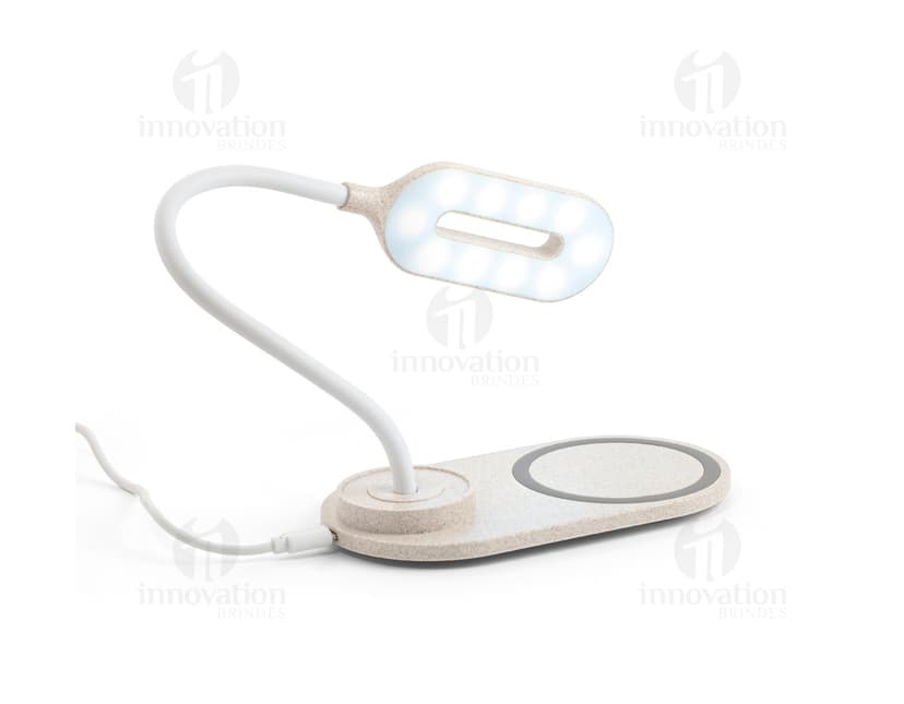 Luminária com carregador - Design moderno e tecnológico para iluminar e carregar seus dispositivos. Produto de alta qualidade, com acabamento metálico e reflexo brilhante. Perfeito para o escritório ou mesa de trabalho. Acesse já e adquira a sua!