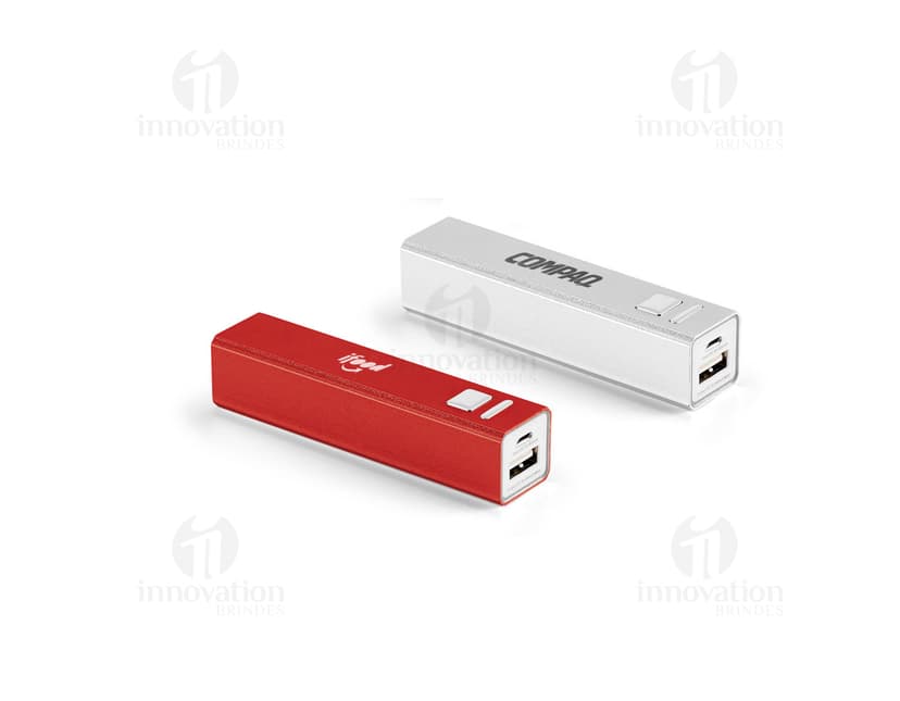Power Bank 2.200 mAh para recarregar seus dispositivos onde quer que esteja. Tecnologia de ponta para manter seu equipamento sempre conectado. Ideal para uso em viagens, trabalho ou lazer. Pequeno, leve e moderno, com capacidade de armazenamento e backup seguro de dados. Nunca mais fique sem bateria!