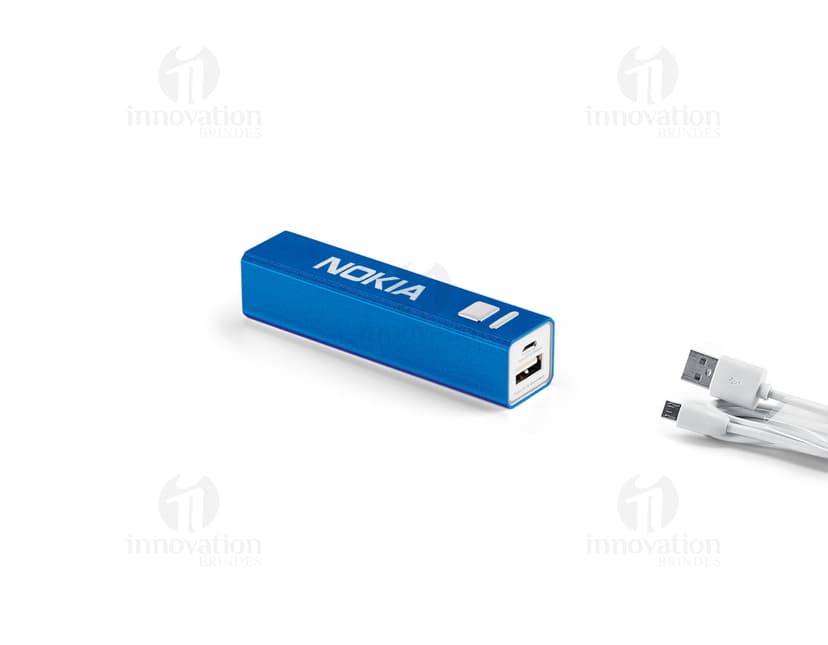 Power Bank 2.200 mAh - Recarregue seus dispositivos com praticidade. Tecnologia moderna para garantir bateria extra sempre que precisar. Ideal para manter sua conexão constante e segura. Perfeito para quem está sempre em movimento. Nunca mais fique sem bateria!