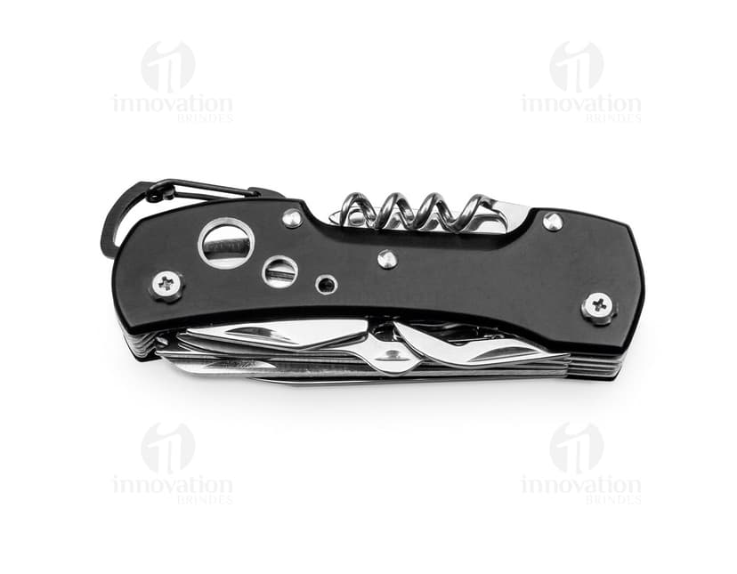Canivete Multifunções: Prático e versátil, este canivete oferece diversas ferramentas em um único equipamento. Feito de aço inoxidável, com lâminas afiadas, corkscrew e screwdriver, ideal para cortar, serrar e apertar. Perfeito para aventuras ao ar livre ou para uso doméstico. Adquira já o seu!