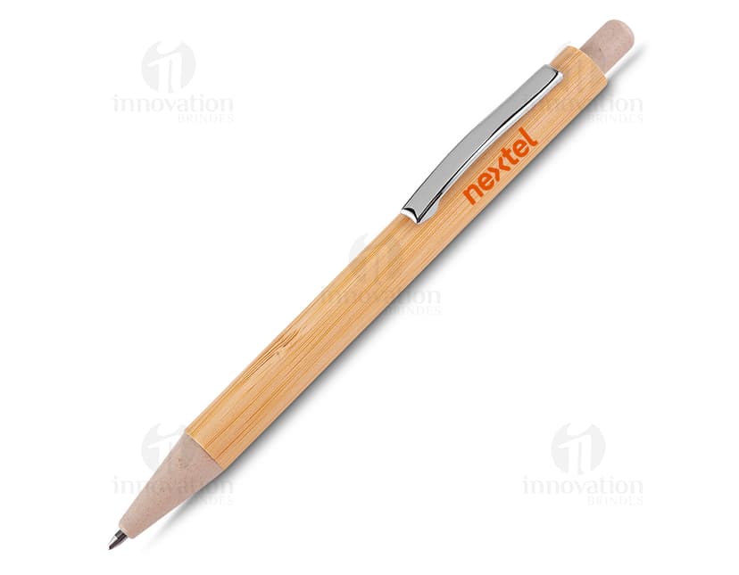 Caneta de bambu: perfeita para quem busca criatividade e sustentabilidade. Feita com material natural e durável, ideal para escrita suave e precisa. Perfeita para o ambiente de escritório ou sala de aula. Garanta a sua!