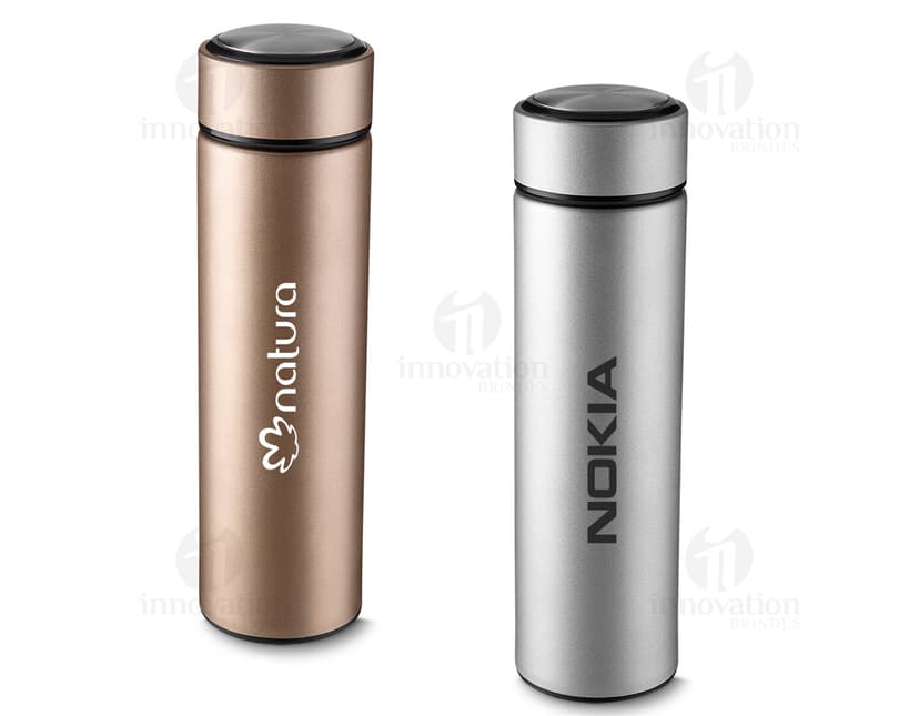 Garrafa Térmica 450ml - Ideal para manter suas bebidas favoritas na temperatura ideal por horas. Design elegante e praticidade para o seu dia a dia. Perfeito para a sua rotina de cuidados e higiene pessoal. Adquira já a sua!