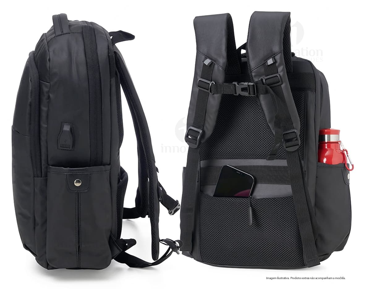 Mochila em couro sintético de alta qualidade, perfeita para acompanhar você em viagens e no dia a dia. Com alça ajustável e compartimentos espaçosos, ideal para manter seus pertences organizados. Seja para uma viagem de negócios ou um passeio casual, essa mochila é o acessório perfeito para quem busca praticidade e estilo. Adquira já a sua e esteja preparado para qualquer aventura!