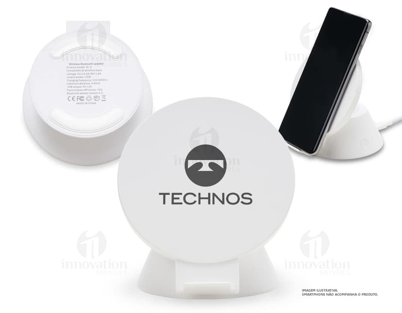 Caixa de som com carregador por indução - A última palavra em tecnologia de áudio e carregamento para seu escritório ou home office. Lindamente projetada e prática, esta caixa de som combina design moderno com funcionalidade de carregamento sem fio. A solução perfeita para manter seus dispositivos eletrônicos carregados e sua mesa livre de fios bagunçados. Adquira já a sua e eleve sua experiência de trabalho para o próximo nível!
