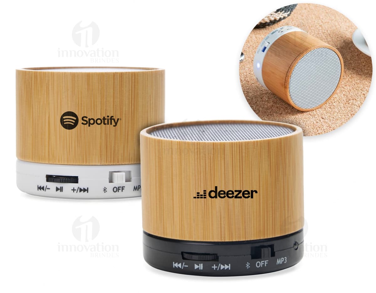 Caixa de Som em Bambu - Design moderno e sustentável, perfeita para ouvir suas músicas favoritas com qualidade. Feita de bambu, material ecológico e renovável. Acesse já!