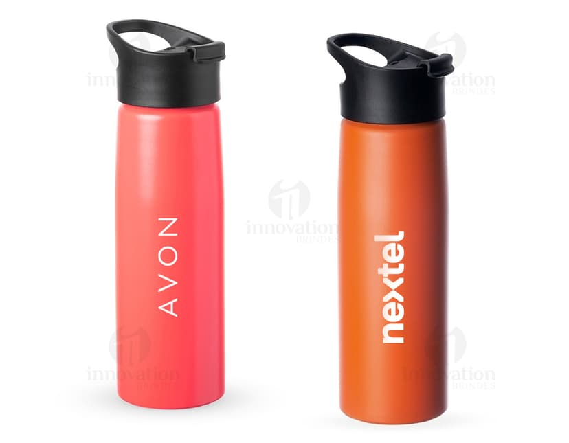 Grenade-shaped aluminum squeeze bottle with matte finish and handle, suitable for storing liquid products like oil, lotion, or beverage.