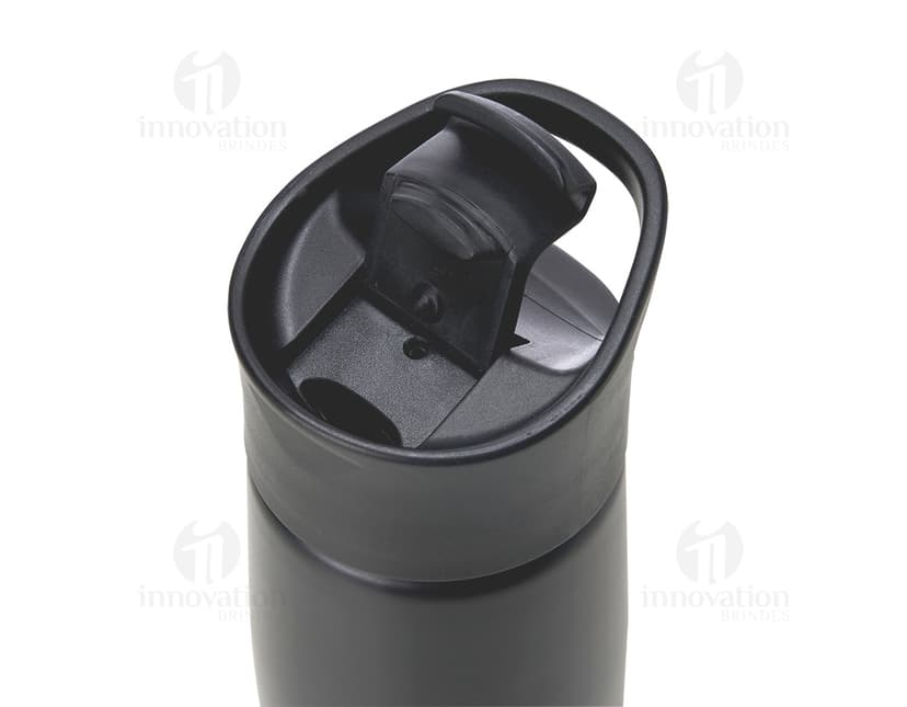 Grenade-shaped aluminum squeeze bottle with matte finish and handle, suitable for storing liquid products like oil, lotion, or beverage.