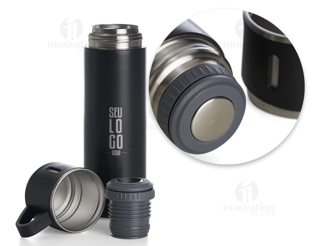Garrafa Térmica Inox 450ml: mantenha sua bebida quente ou gelada por horas com essa garrafa de aço inoxidável. Ideal para viagens, passeios ao ar livre e até mesmo no escritório. Design resistente e moderno, perfeito para acompanhar você em todos os momentos. Garanta já a sua!