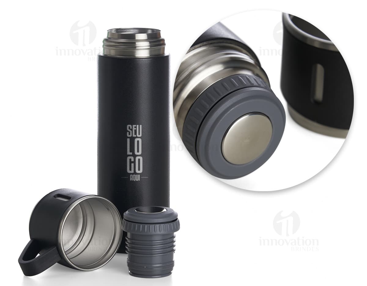 Garrafa térmica inox 450ml, ideal para manter suas bebidas quentes ou frias por horas. Feita em aço inoxidável, resistente e durável. Perfeita para acompanhar você em viagens, no trabalho ou em atividades ao ar livre. Mantenha-se sempre hidratado com estilo e praticidade. Adquira já a sua!