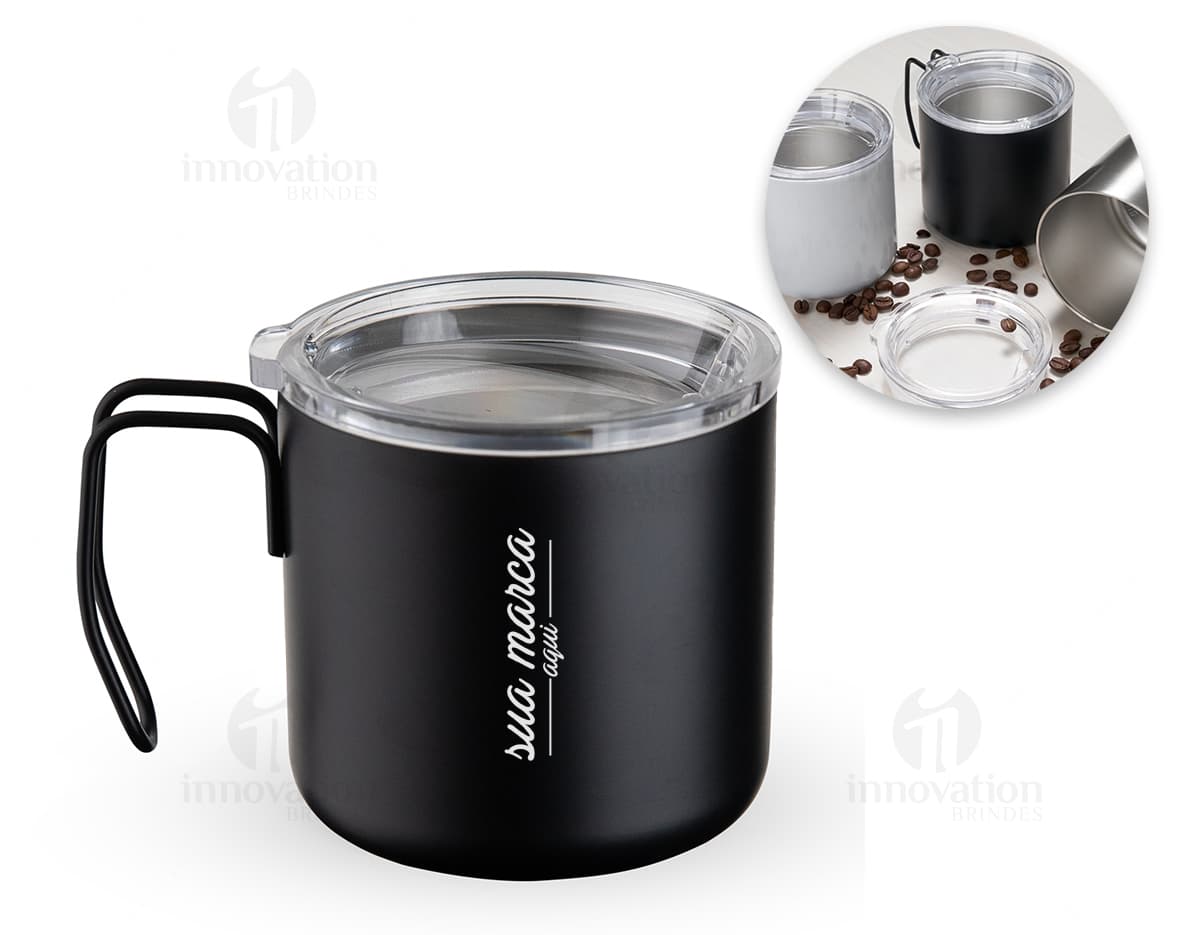Caneca Inox 350ml: A elegância e durabilidade que você procura em um brinde personalizado. Perfeita para desfrutar de deliciosas bebidas quentes ou frias. Adquira já a sua! Ideal para presentear ou complementar sua coleção de utensílios de cozinha. Qualidade e praticidade em um só produto. Aproveite! #CanecaInox #BrindePersonalizado #UtensíliosdeCozinha #Praticidade #Qualidade