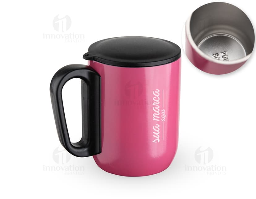 Caneca de inox de 250ml, perfeita para suas bebidas preferidas. Feita em material resistente e durável, ideal para o dia a dia. Aproveite para saborear seu chá, café ou outras bebidas. Garanta a sua!