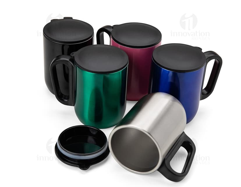 Caneca Inox 250ml: Ideal para apreciar sua bebida favorita com estilo e elegância. Feita em material resistente, com alça para maior conforto. Perfeita para chá, café ou qualquer outra bebida quente. Adquira já a sua!